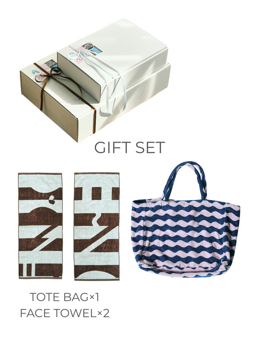 GIFT SET - トートバッグ＆フェイスタオル2枚
