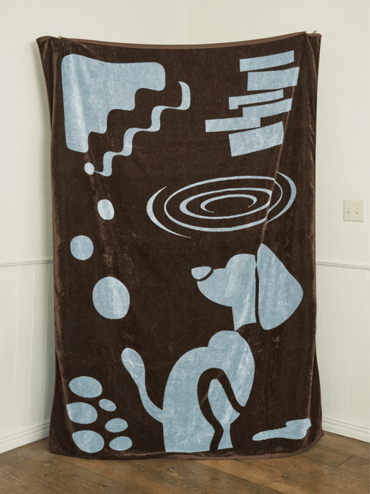 BED THROW BLANKET 010 ”dog"